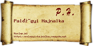 Palágyi Hajnalka névjegykártya